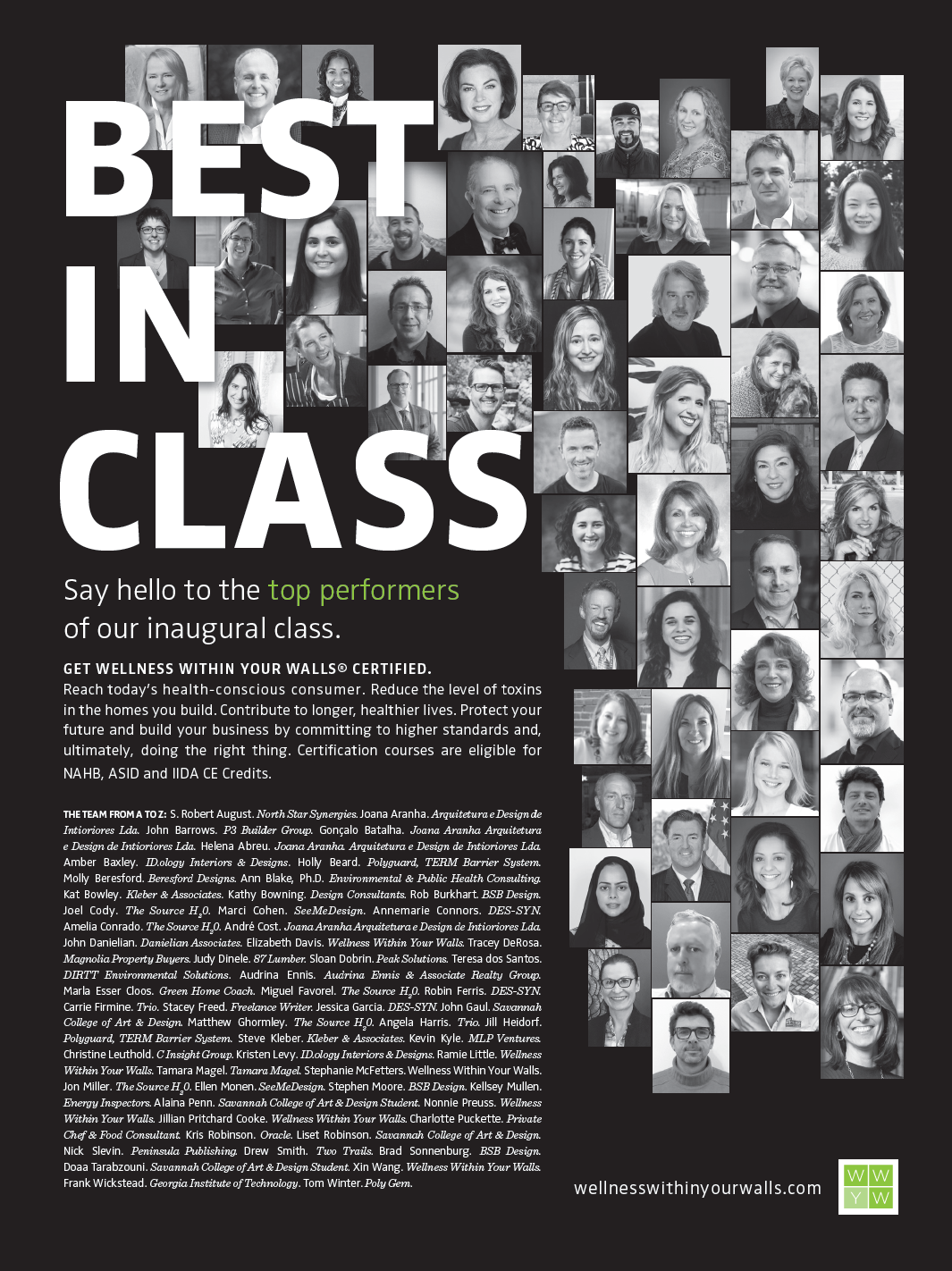 Best In Class inaugural class top performers